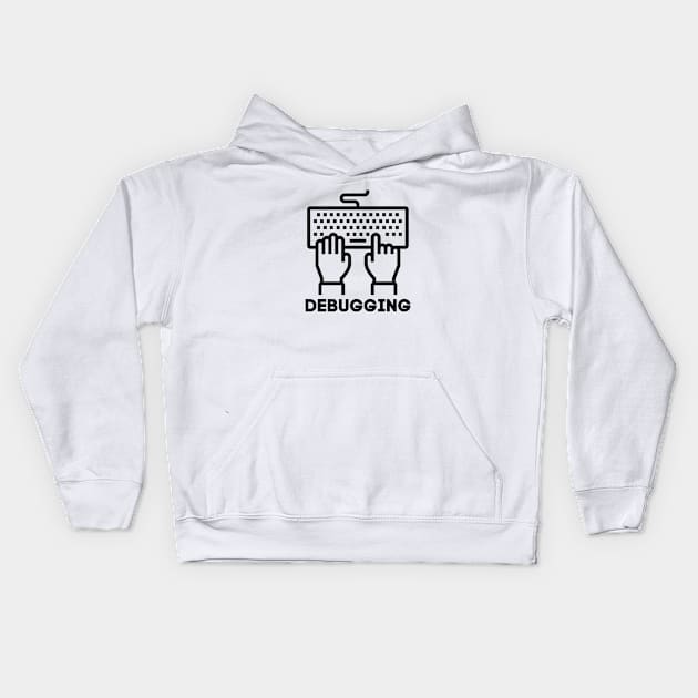 Debugging Kids Hoodie by dev-tats